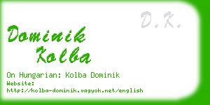 dominik kolba business card